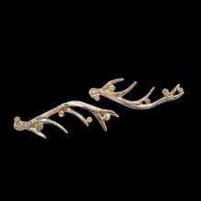 Load image into Gallery viewer, Elk Antler Earrings with Diamonds