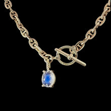 Load image into Gallery viewer, Northwest Fish Necklace 21" with Moonstone and Diamonds