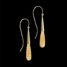 Load image into Gallery viewer, Citrine Drop Earrings with Gold