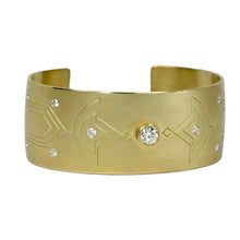 Load image into Gallery viewer, The Gold and Diamond Kiowa Cuff as Seen in the NY Times