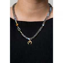 Load image into Gallery viewer, Dehcho-- Labradorite & Diamond Necklace