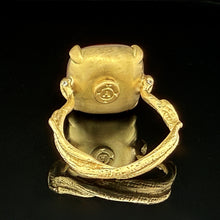 Load image into Gallery viewer, Carnelian Serpent Cocktail Ring with Diamonds