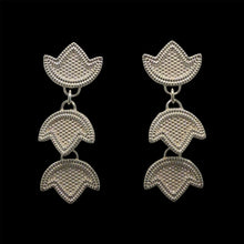 Load image into Gallery viewer, "Beaded" Triple Sumac Silver Earrings
