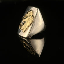 Load image into Gallery viewer, Gold Bison &amp; Diamond Ring
