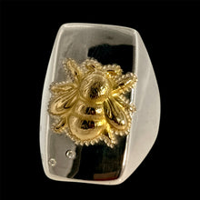 Load image into Gallery viewer, Gold Bumble Bee &amp; Diamond Flight Ring
