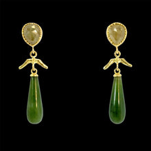 Load image into Gallery viewer, The Jade and Diamond Earrings
