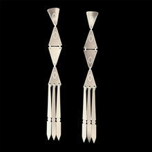 Load image into Gallery viewer, Double Hourglass Earring with Fringe
