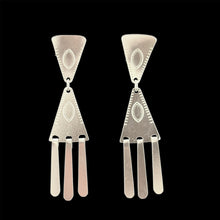 Load image into Gallery viewer, Short Hourglass with Fringe Earrings
