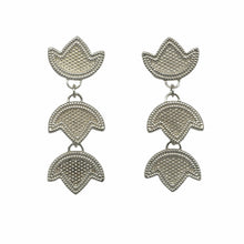 Load image into Gallery viewer, "Beaded" Triple Sumac Silver Earrings

