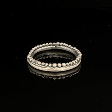 Load image into Gallery viewer, Beadwork inspired Silver Ring Size 7.75
