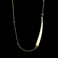 Load image into Gallery viewer, Dentalium Shell and Black Diamond Necklace
