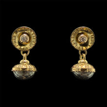 Load image into Gallery viewer, Black Pearl, Diamond and Gold Earring
