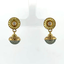 Load and play video in Gallery viewer, Black Pearl, Diamond and Gold Earring

