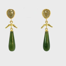 Load and play video in Gallery viewer, The Jade and Diamond Earrings
