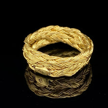 Load image into Gallery viewer, Sweetgrass inspired gold band Size 8.5

